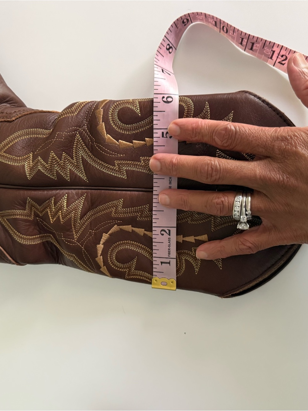 Justin Brown Women's Western Cowboy Boots - Classic Embroidered Style - Picture 13 of 14